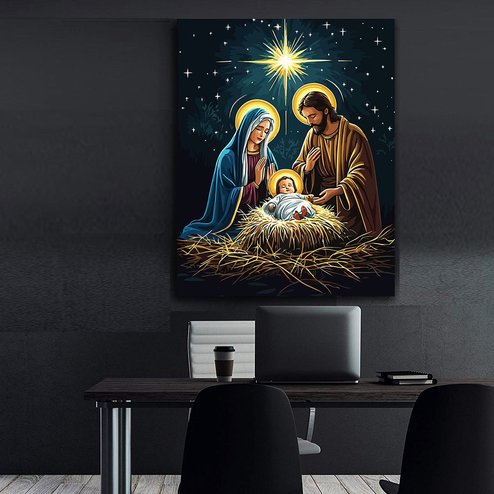 Set Pictură pe numere – Nașterea Lui Isus Hristos 6281