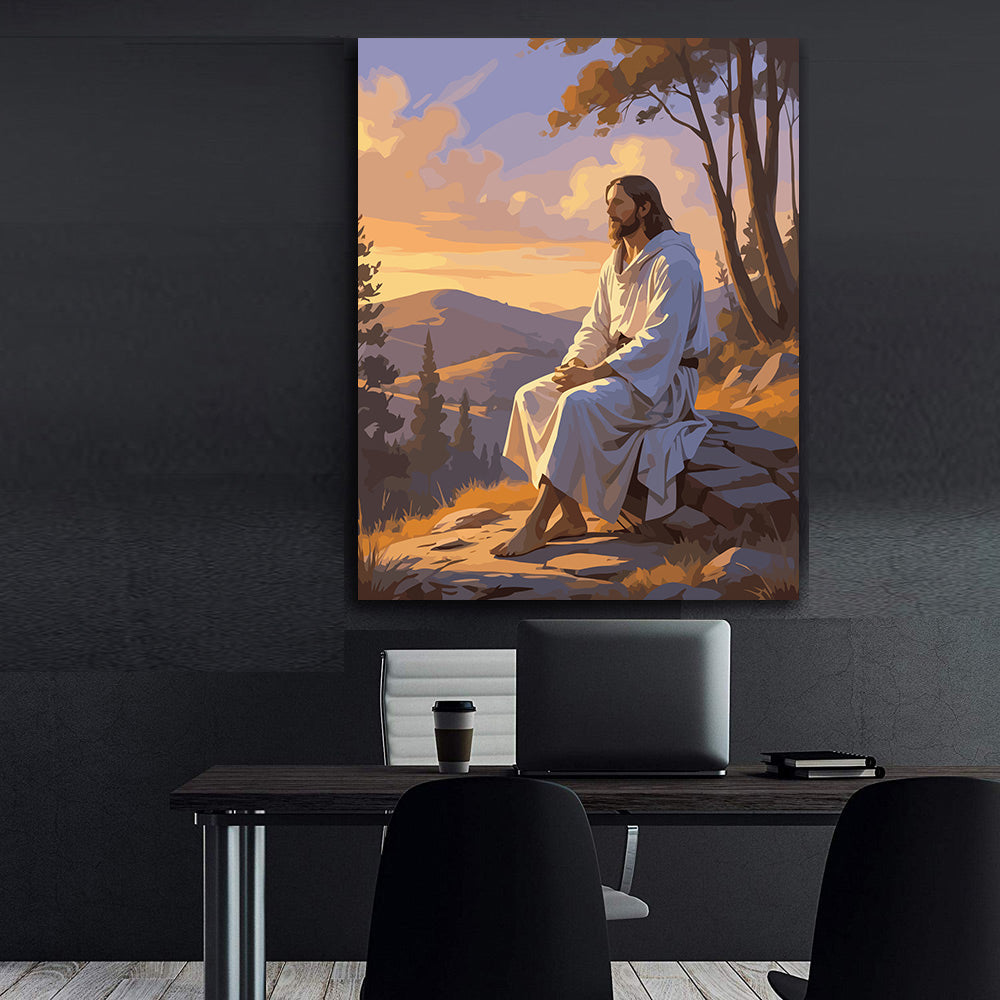 Set Pictură pe numere – Iisus Hristos Singur Pe Munte 6361