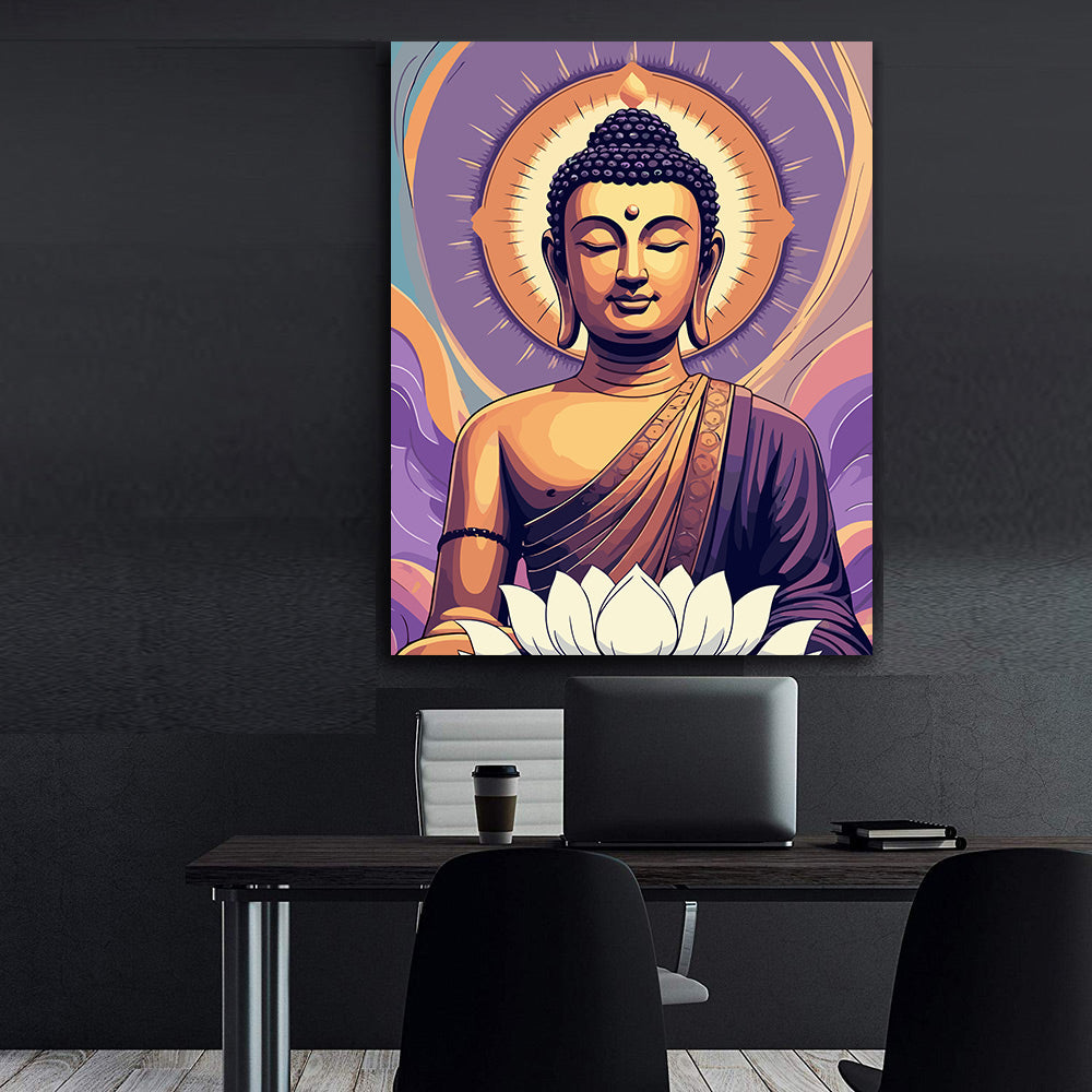Set Pictură pe numere – Gautama Buddha 6376