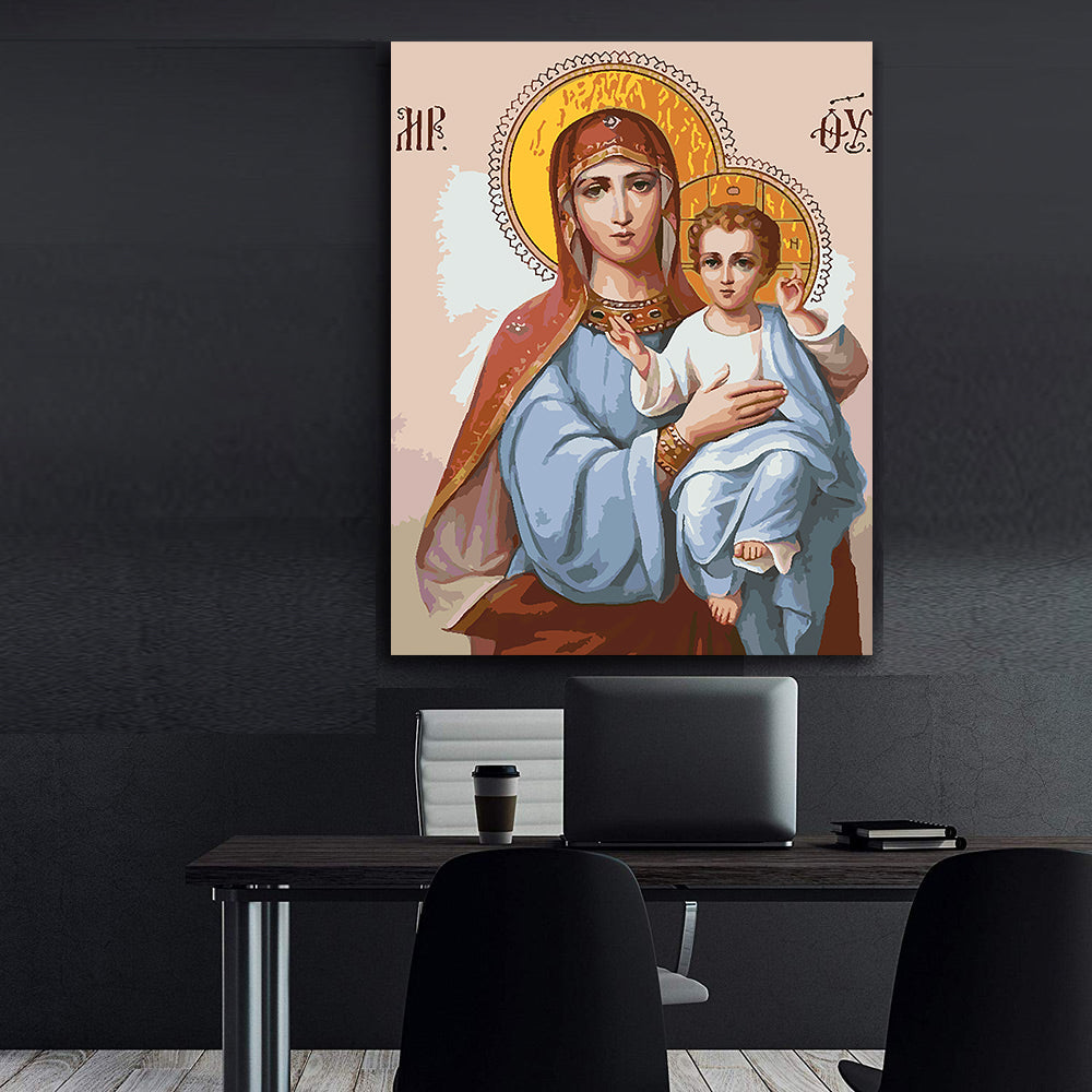 Set Pictură pe numere – Sfânta Maria Și Isus Hristos 6010