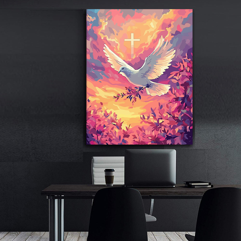 Set Pictură pe numere – Porumbelul Alb 6285