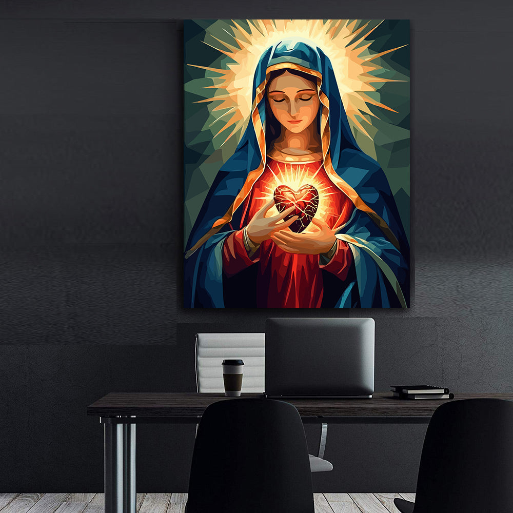 Set Pictură pe numere – Inima Neprihănită A Mariei 6248