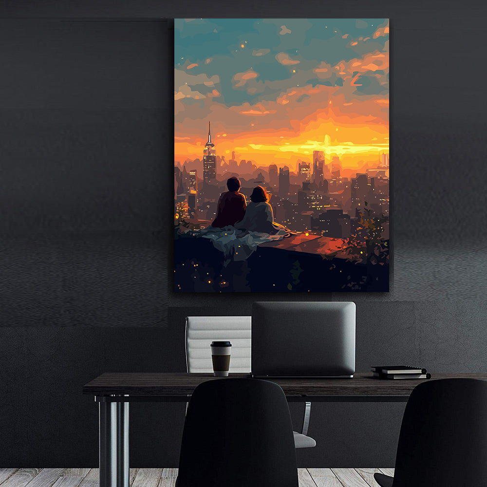 Set Pictură pe numere – Îndrăgostiți La Apus 6423