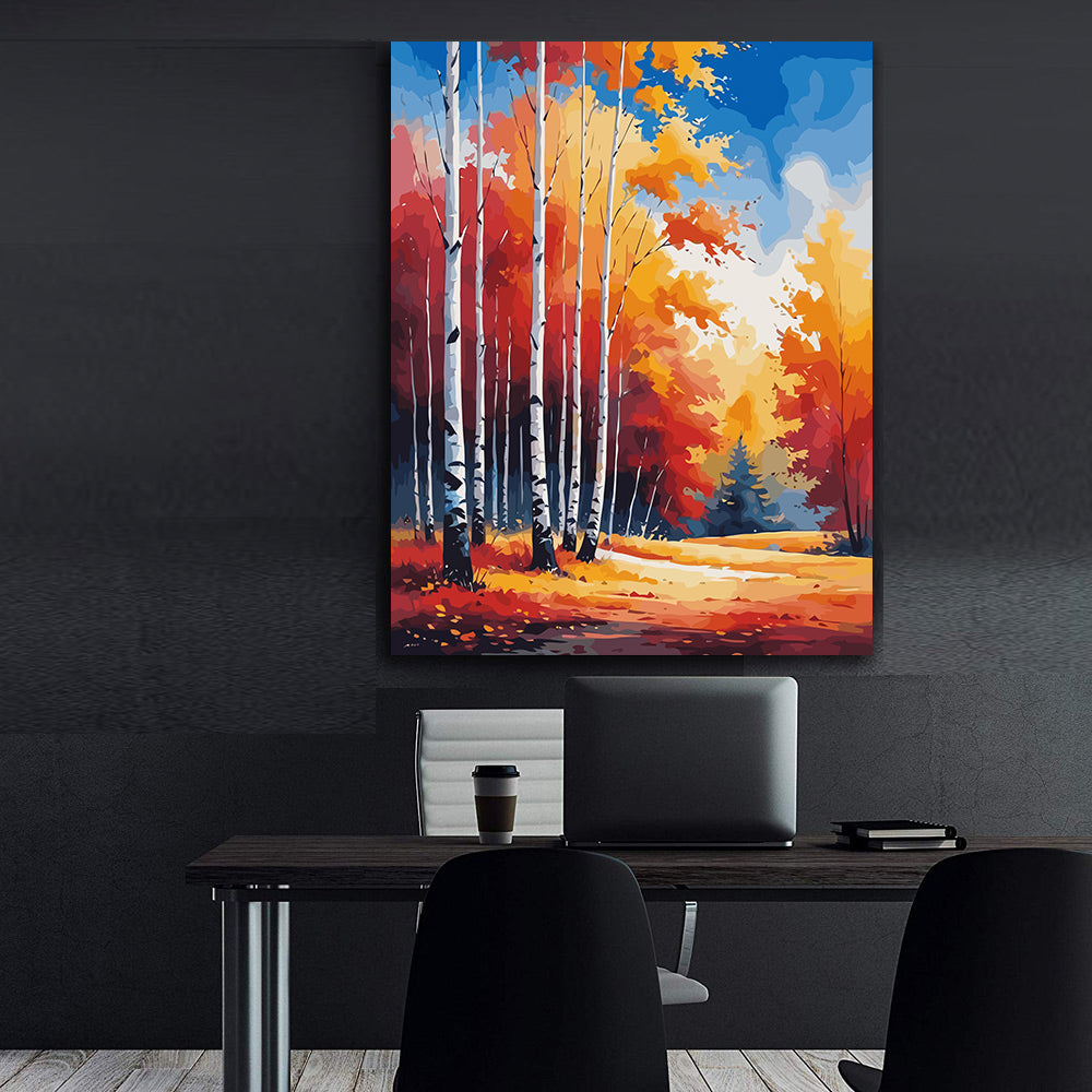 Set Pictură pe numere – Peisaj de Toamnă 6107