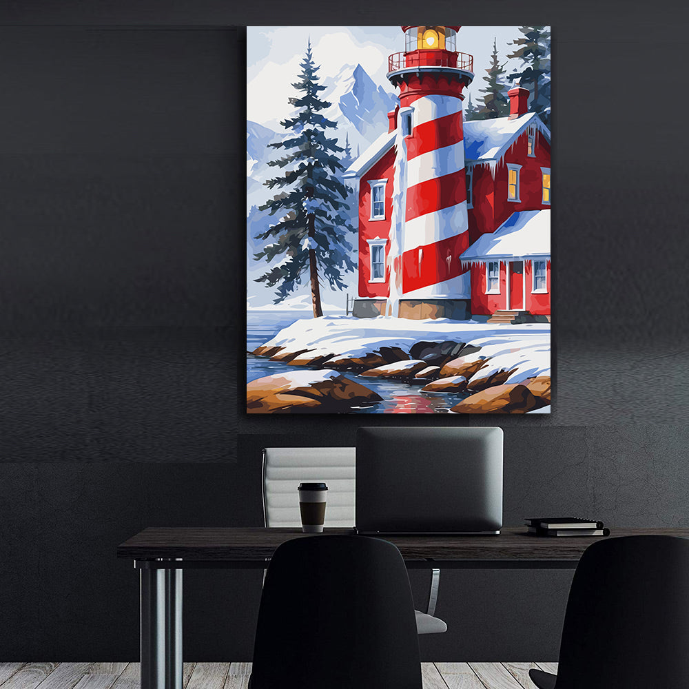 Set Pictură pe numere – Peisaj De Iarnă 6193