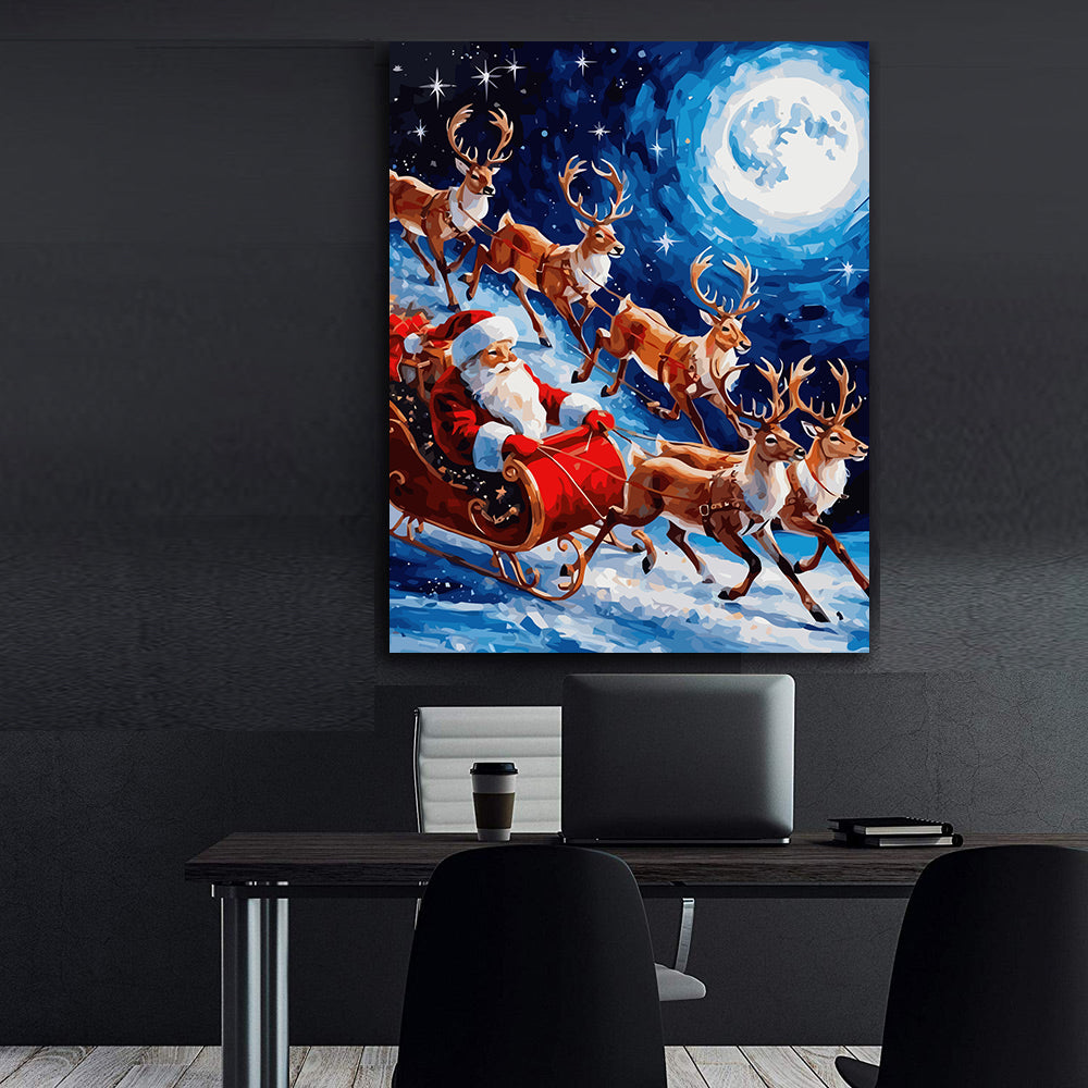 Set Pictură pe numere – Sania Lui Moș Crăciun 6204