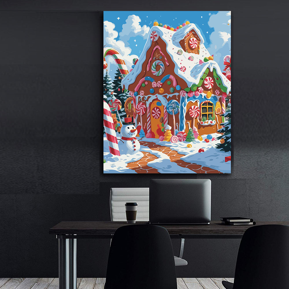 Set Pictură pe numere – Casă Din Turtă Dulce 6163