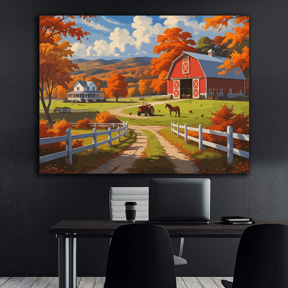Set Pictură pe numere – Toamna la Fermă 6070