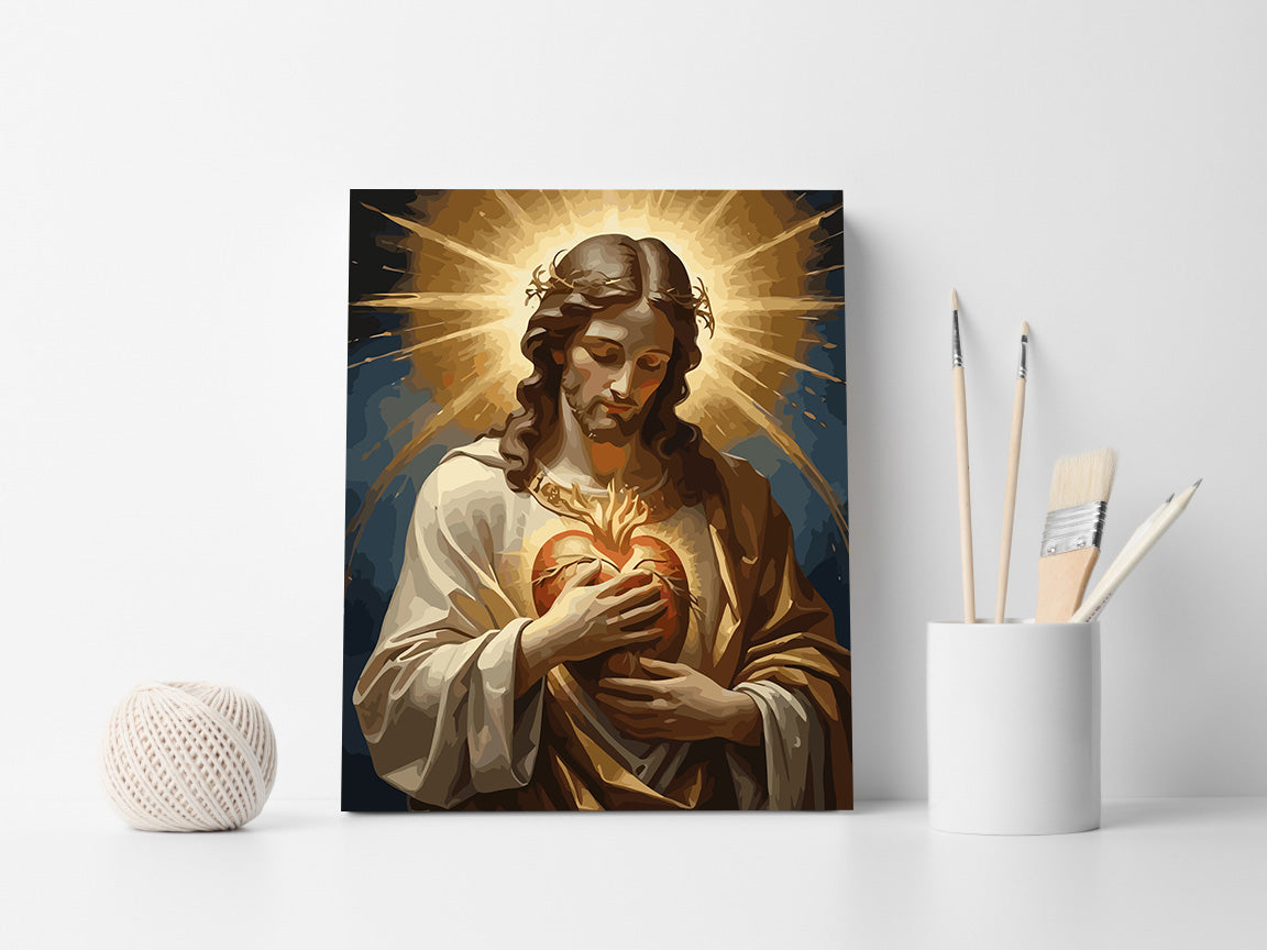 Set Pictură pe numere – Inima Sacră A Lui Iisus 6377