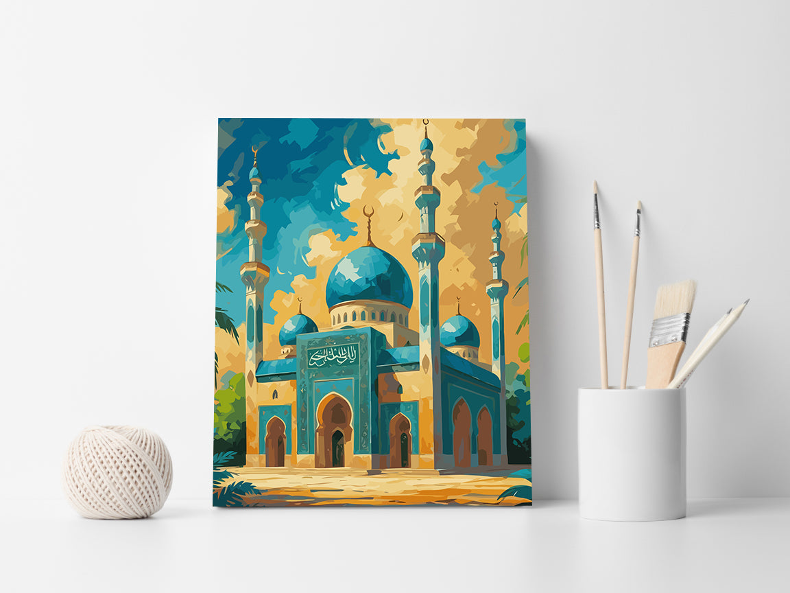 Set Pictură pe numere – Eleganța Moscheii Azurii 6300