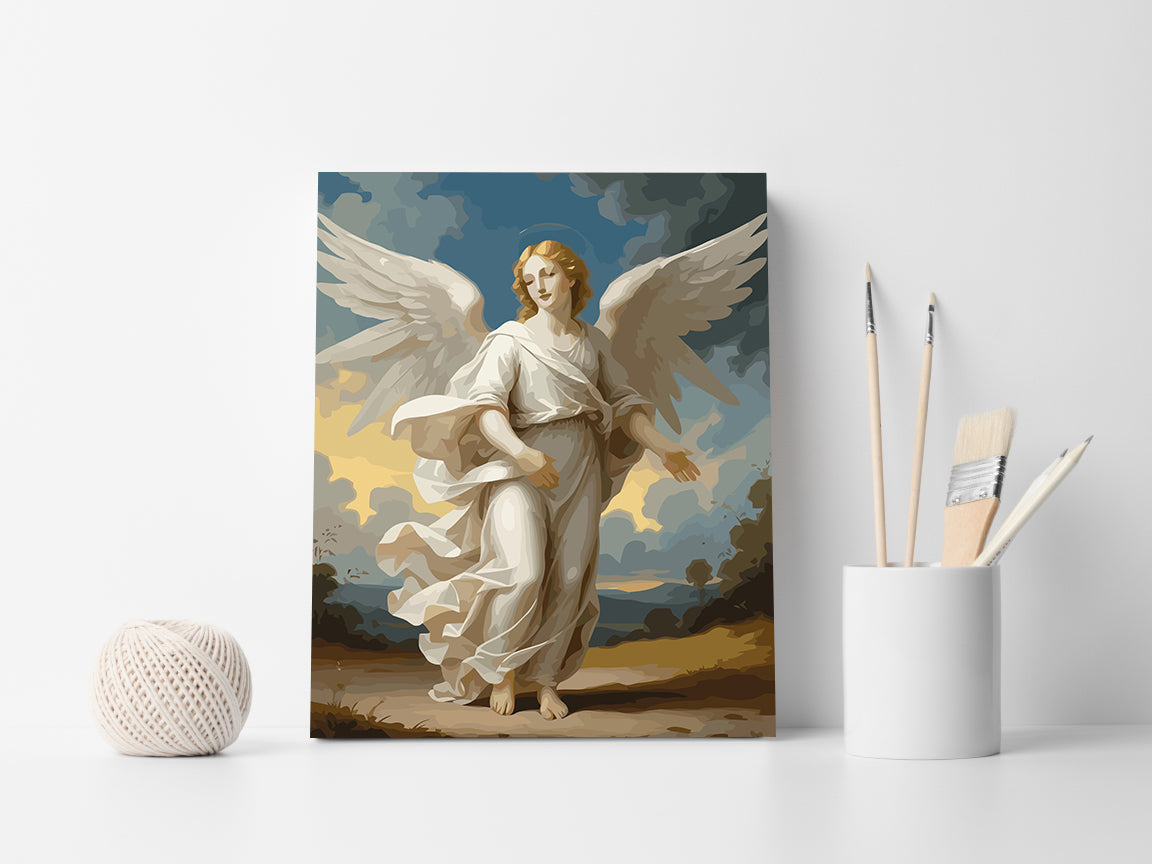 Set Pictură pe numere – Înger Ceresc În Robe Albe 6304