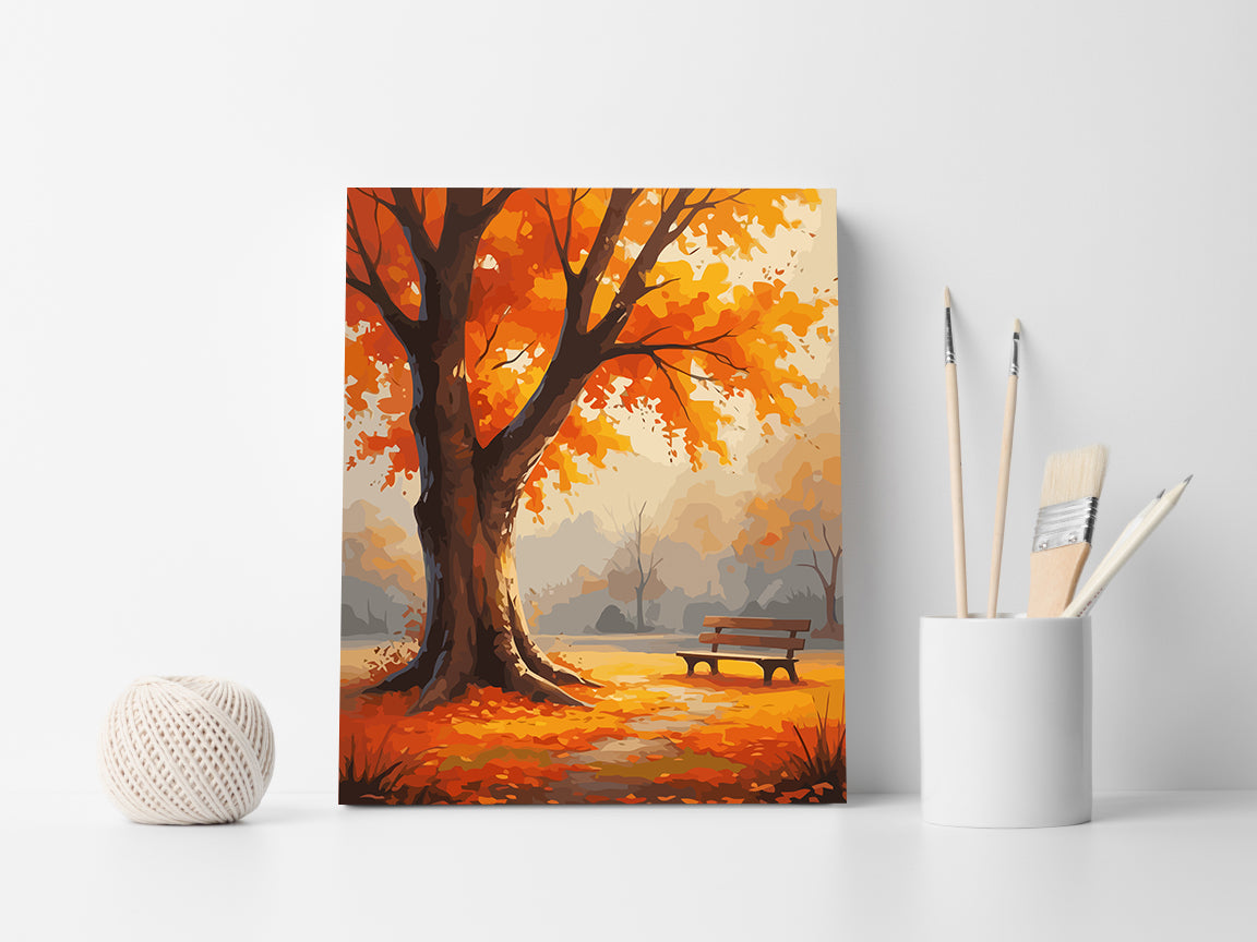 Set Pictură pe numere – Peisaj de Toamnă 6073