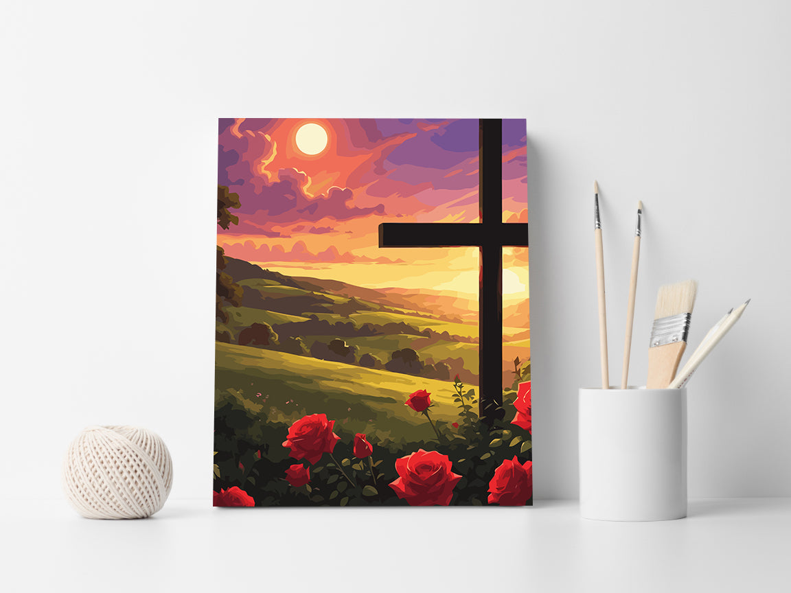 Set Pictură pe numere – Cruce La Apus 6316