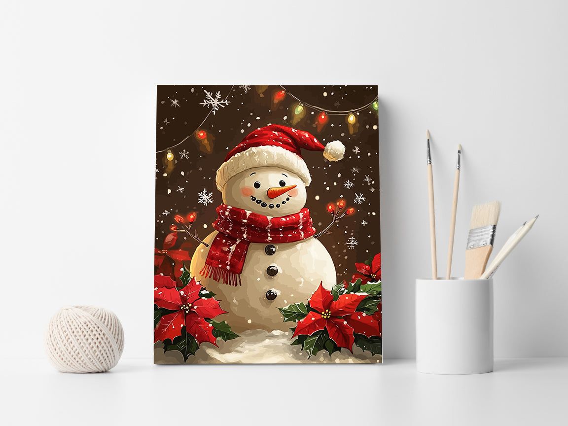 Set Pictură pe numere – Om De Zăpadă Fericit 6126