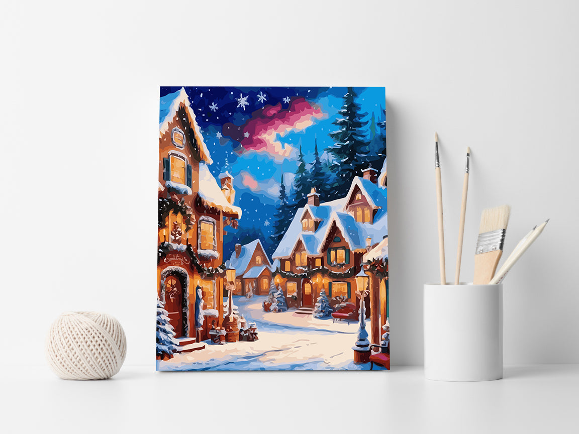 Set Pictură pe numere – Iarna În Oraș 6148