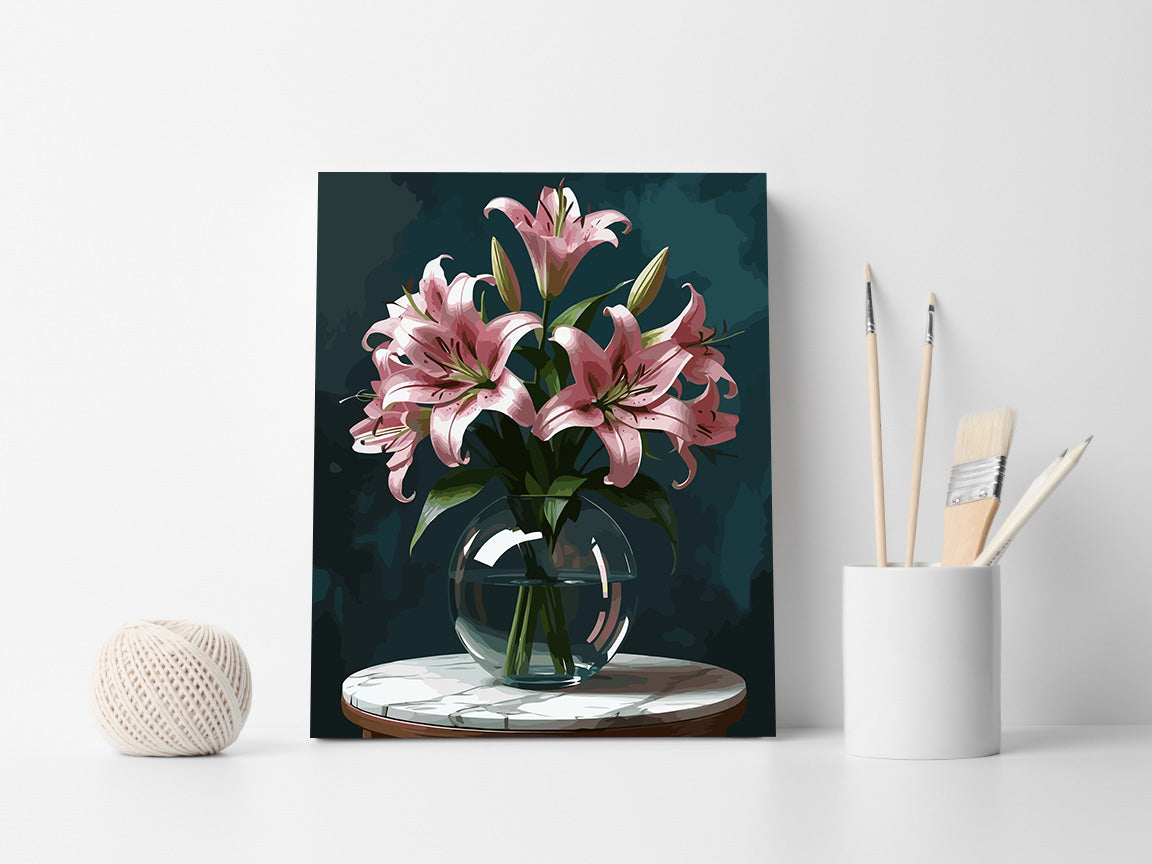 Set Pictură pe numere – Crinii roz 6815