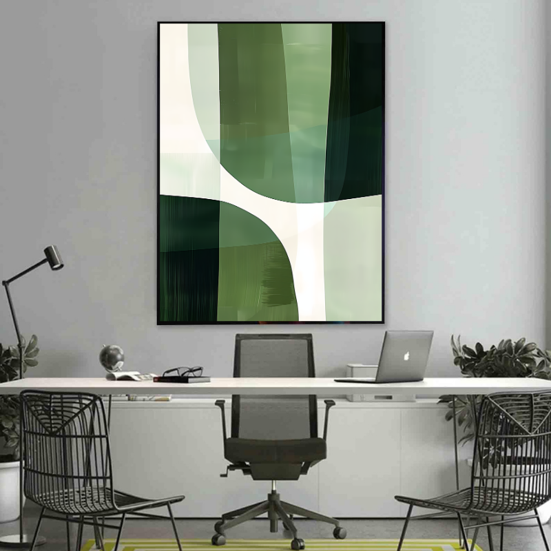 Leinwandgemälde - Grüne abstrakte Kunst