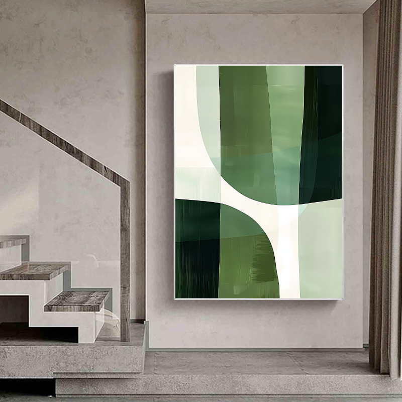 Leinwandgemälde - Grüne abstrakte Kunst