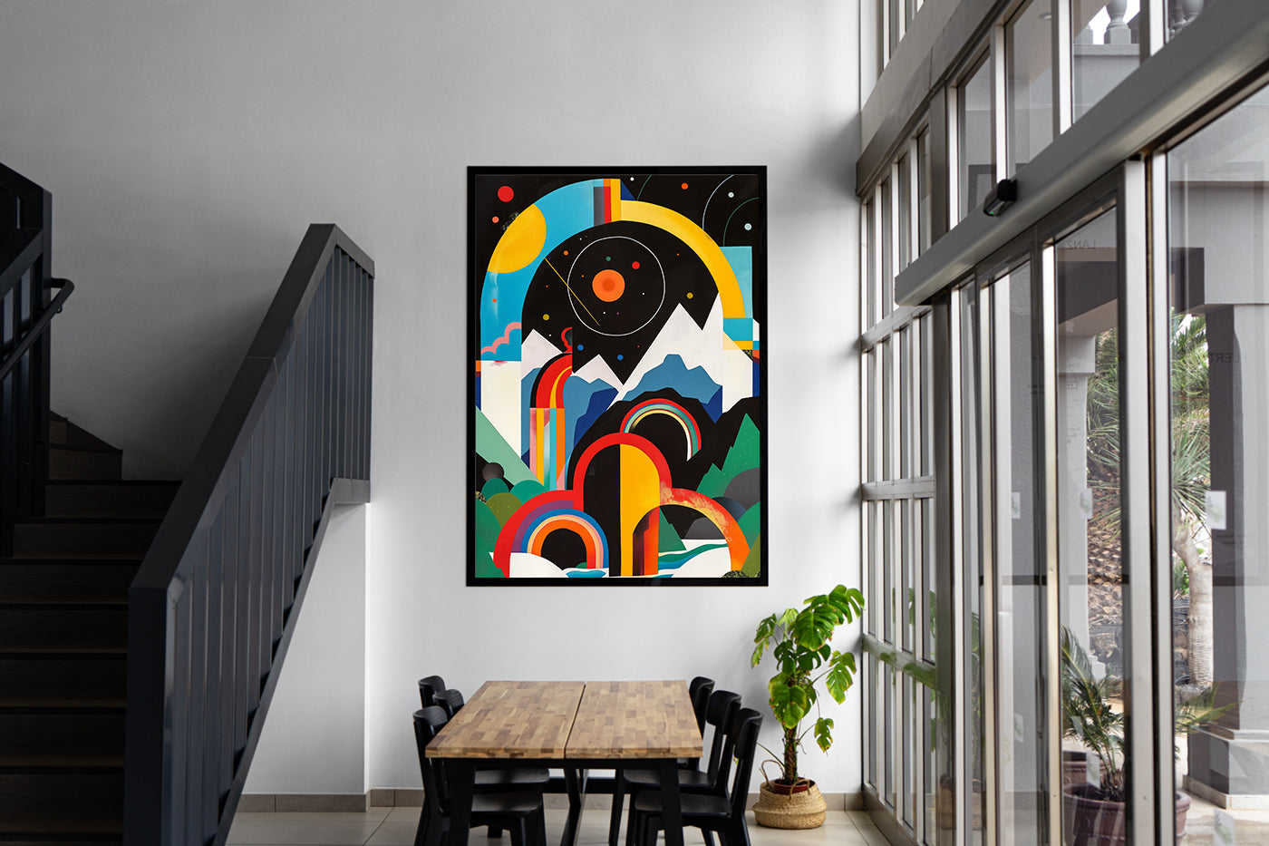 Leinwandgemälde - Abstrakte Geometrie Kunst