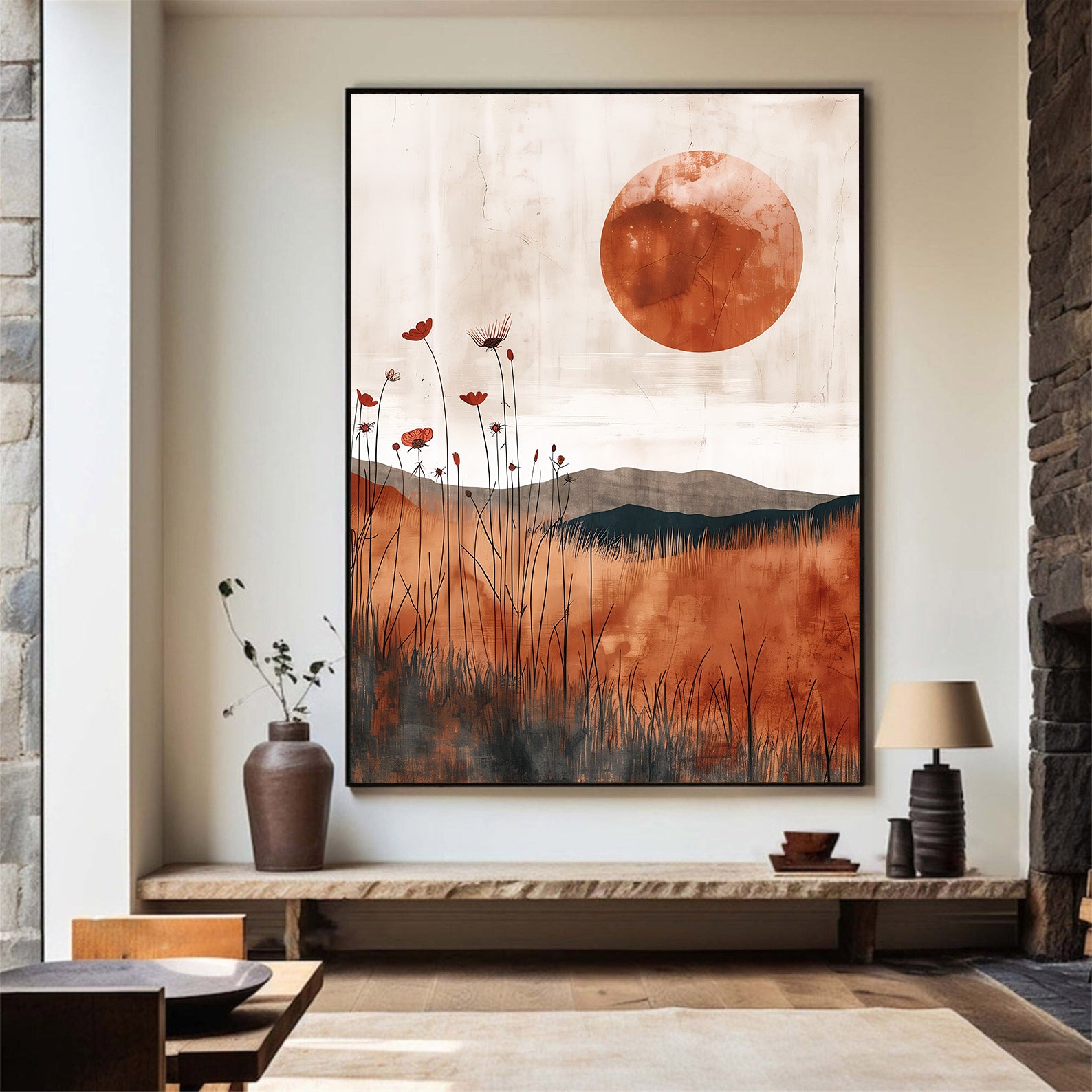Leinwandgemälde - Blumen abstrakte Kunst