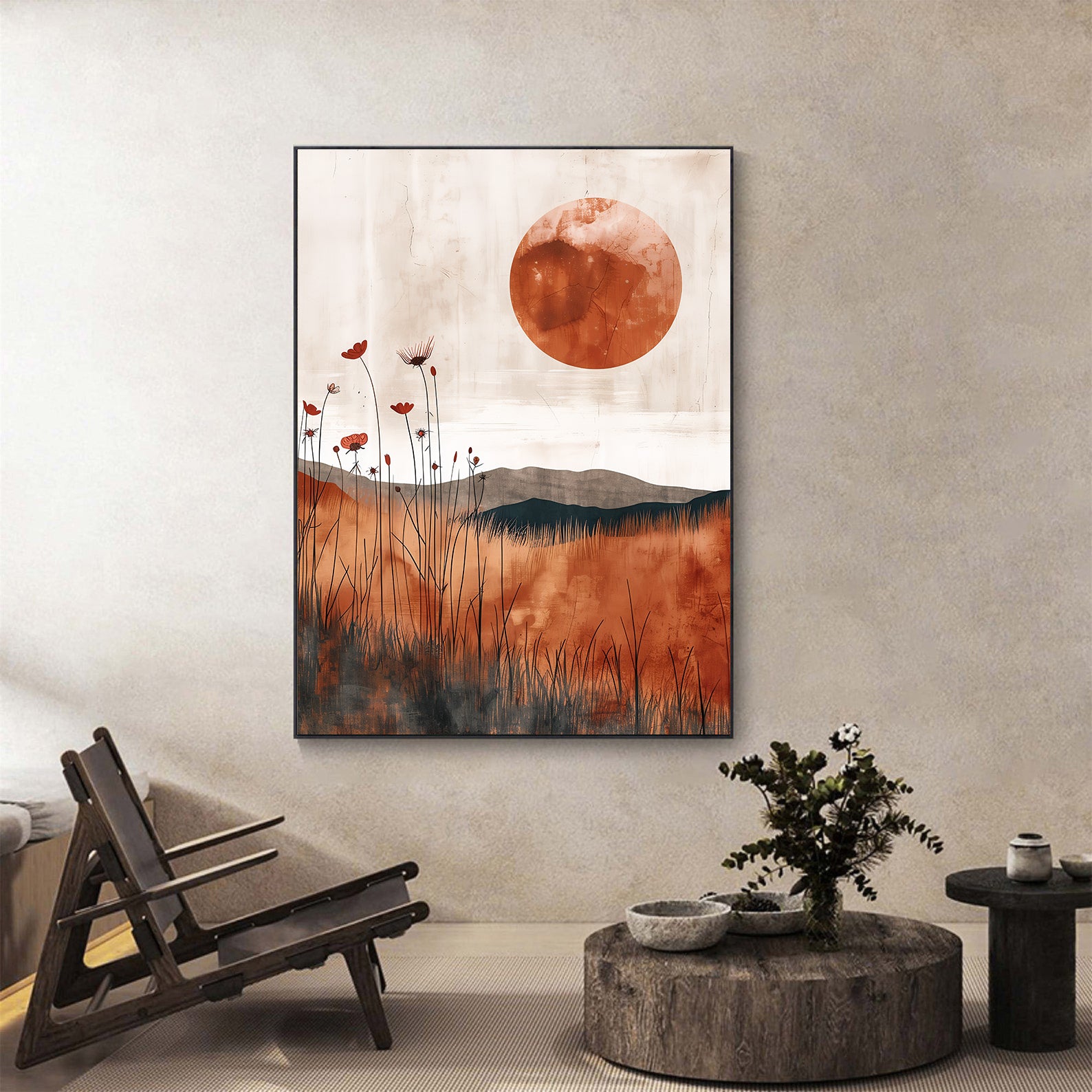 Leinwandgemälde - Blumen abstrakte Kunst