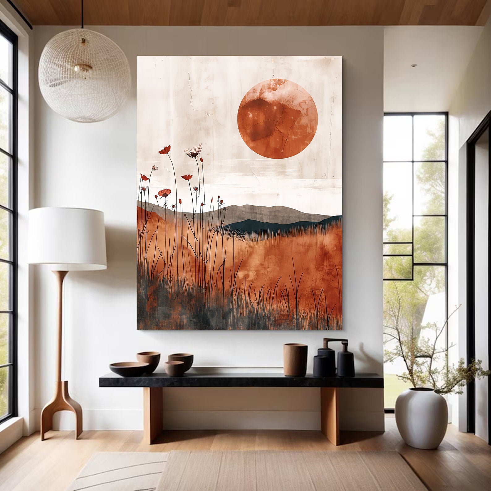 Leinwandgemälde - Blumen abstrakte Kunst