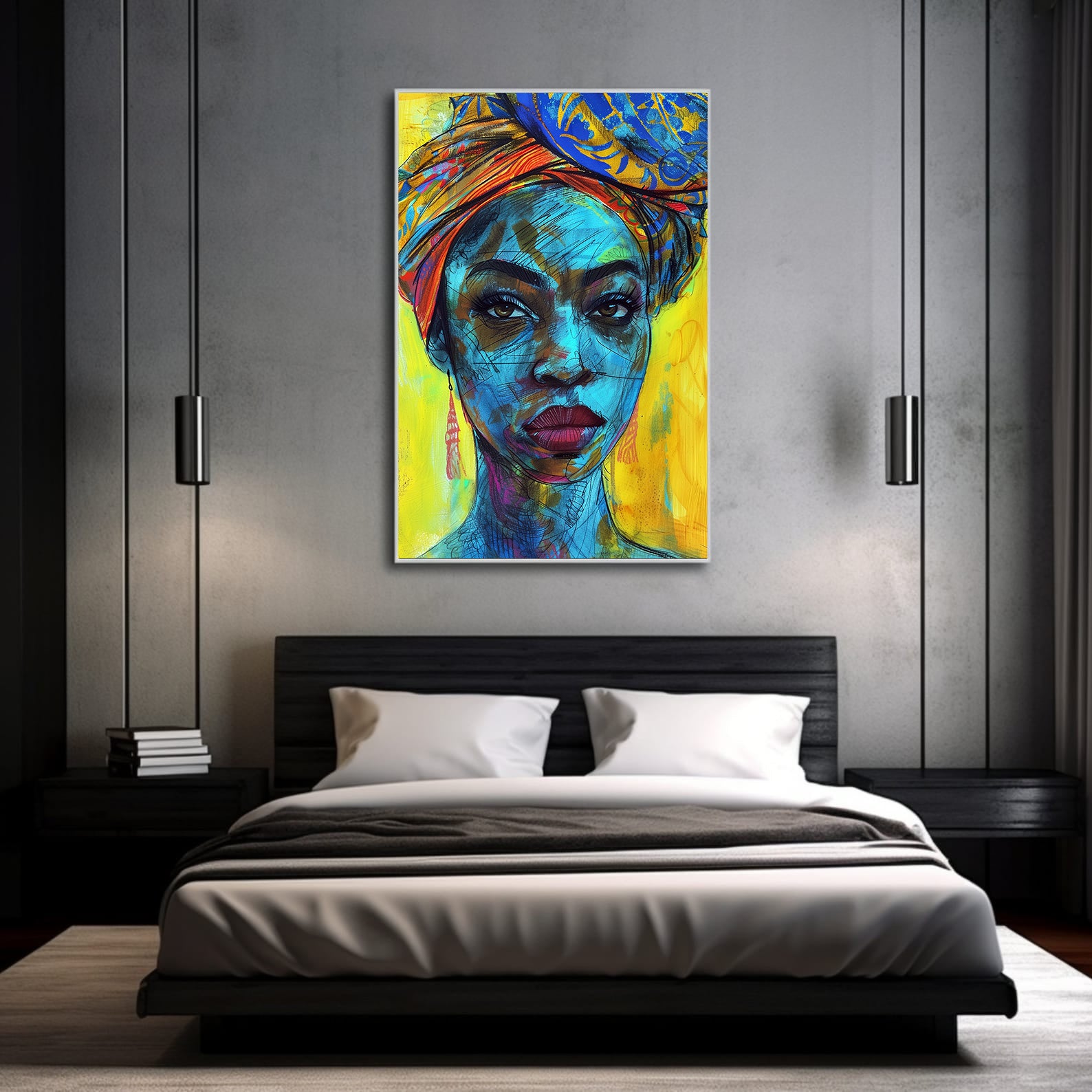Peinture sur toile - Bougie allumée