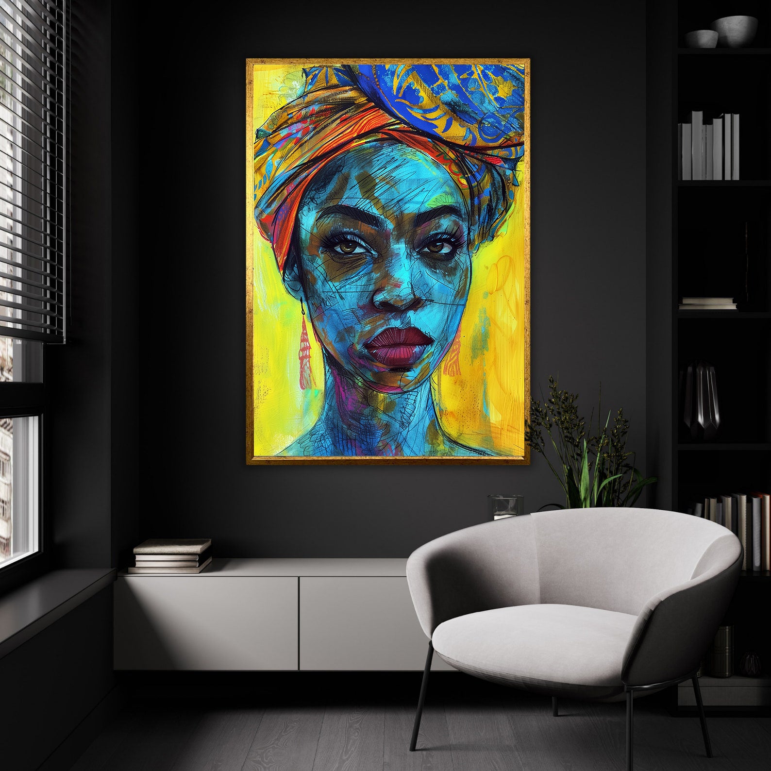 Peinture sur toile - Bougie allumée