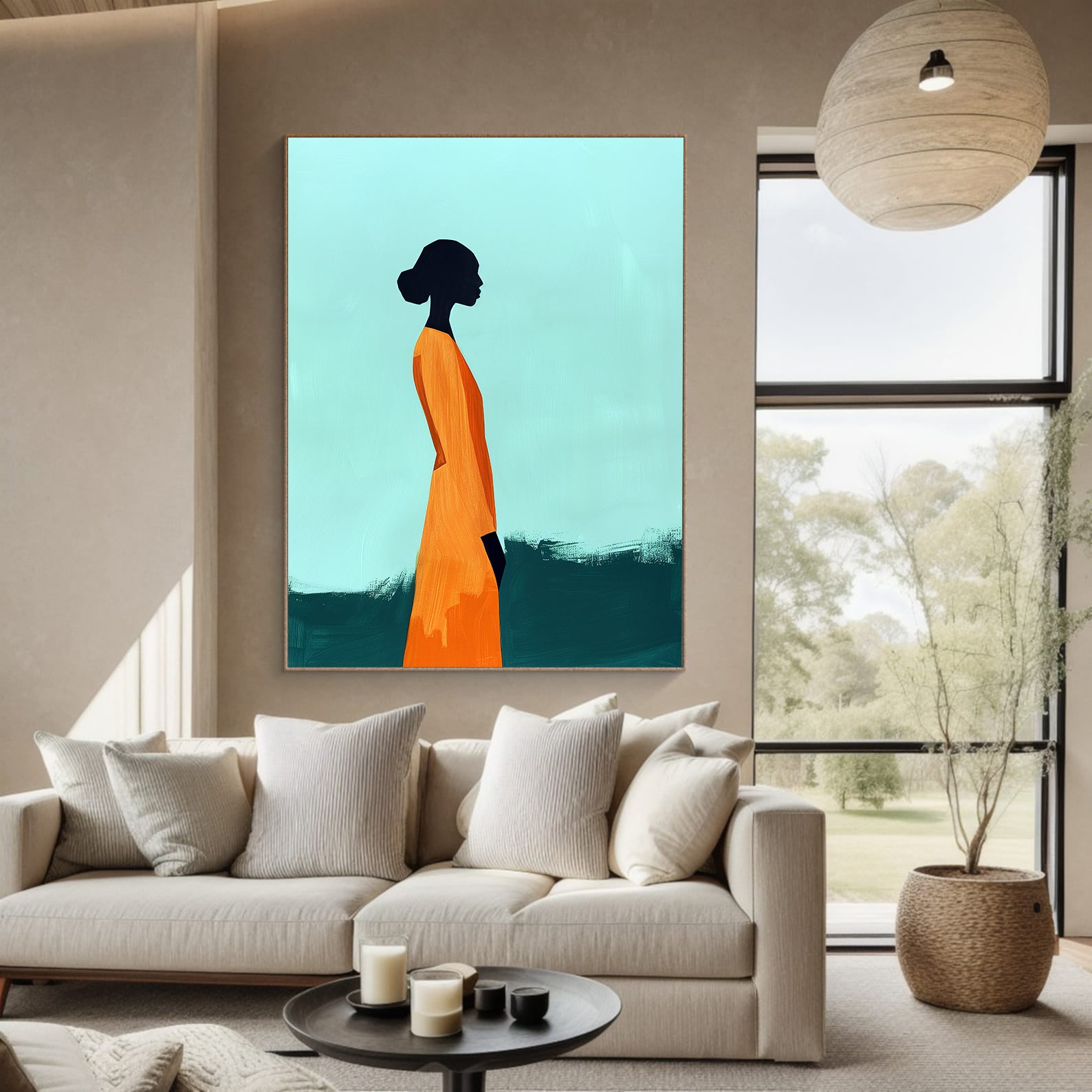 Peinture sur toile - Bougie allumée