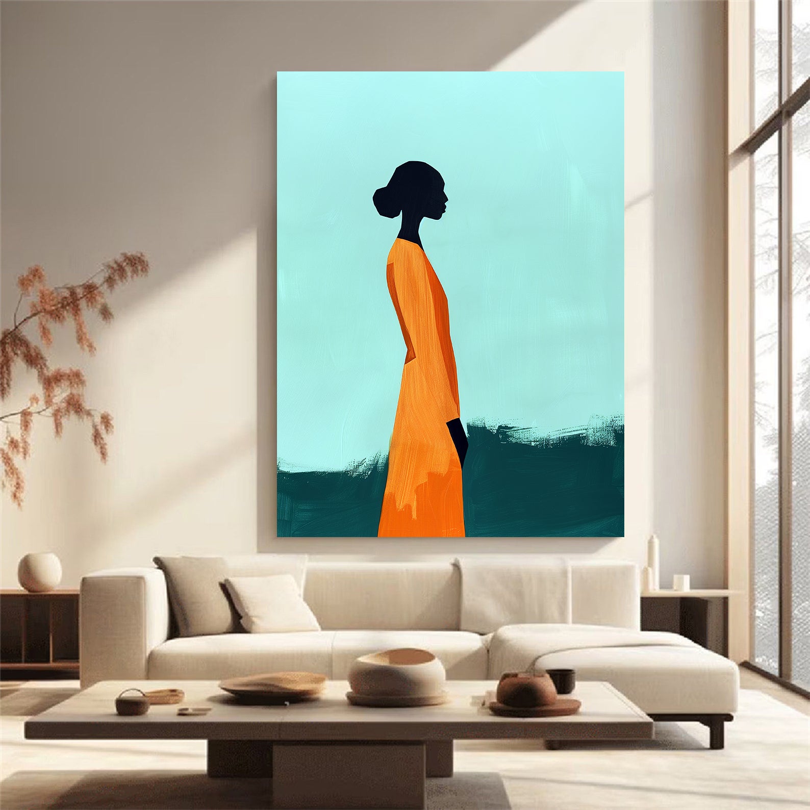 Peinture sur toile - Bougie allumée