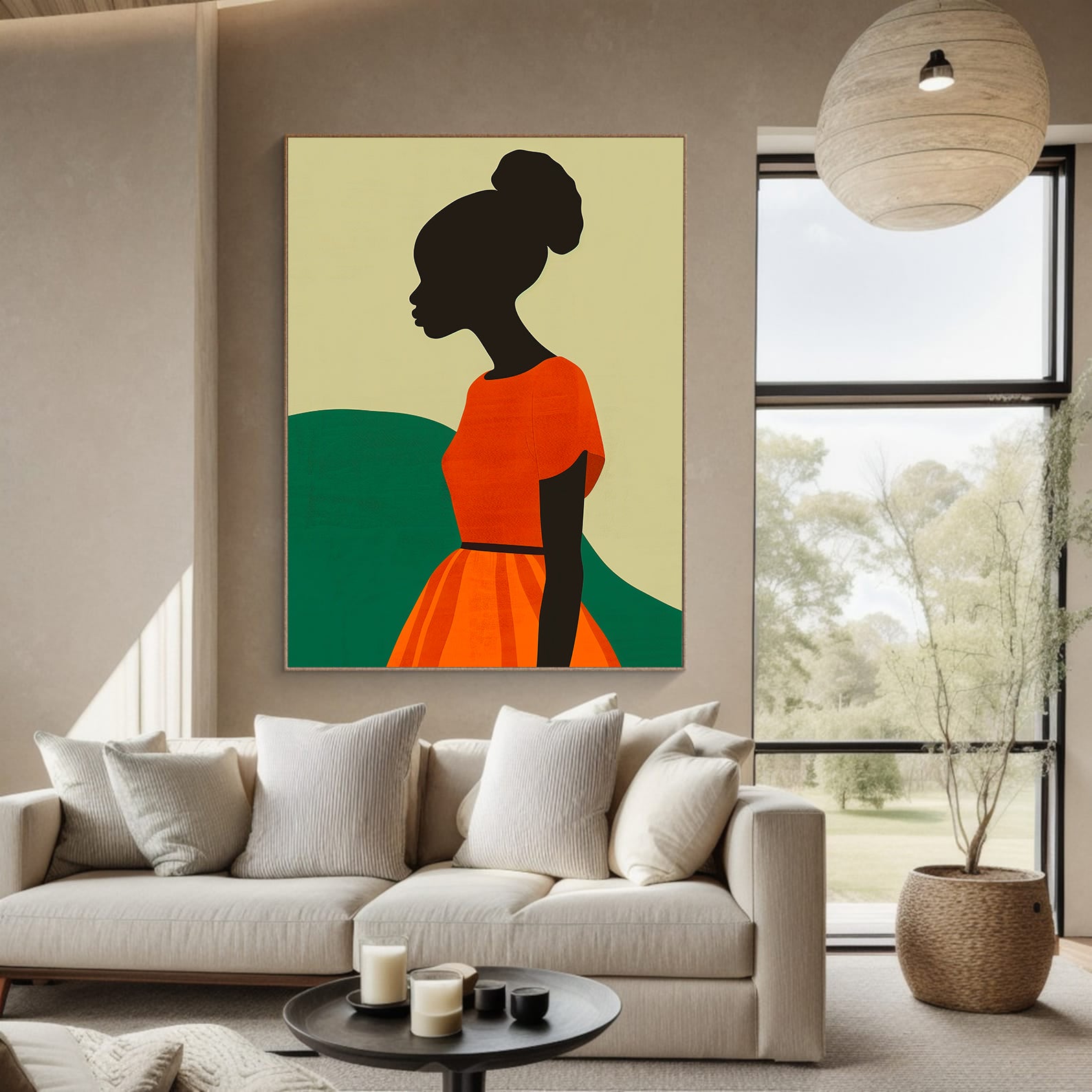 Leinwandbild - Brennende Kerze