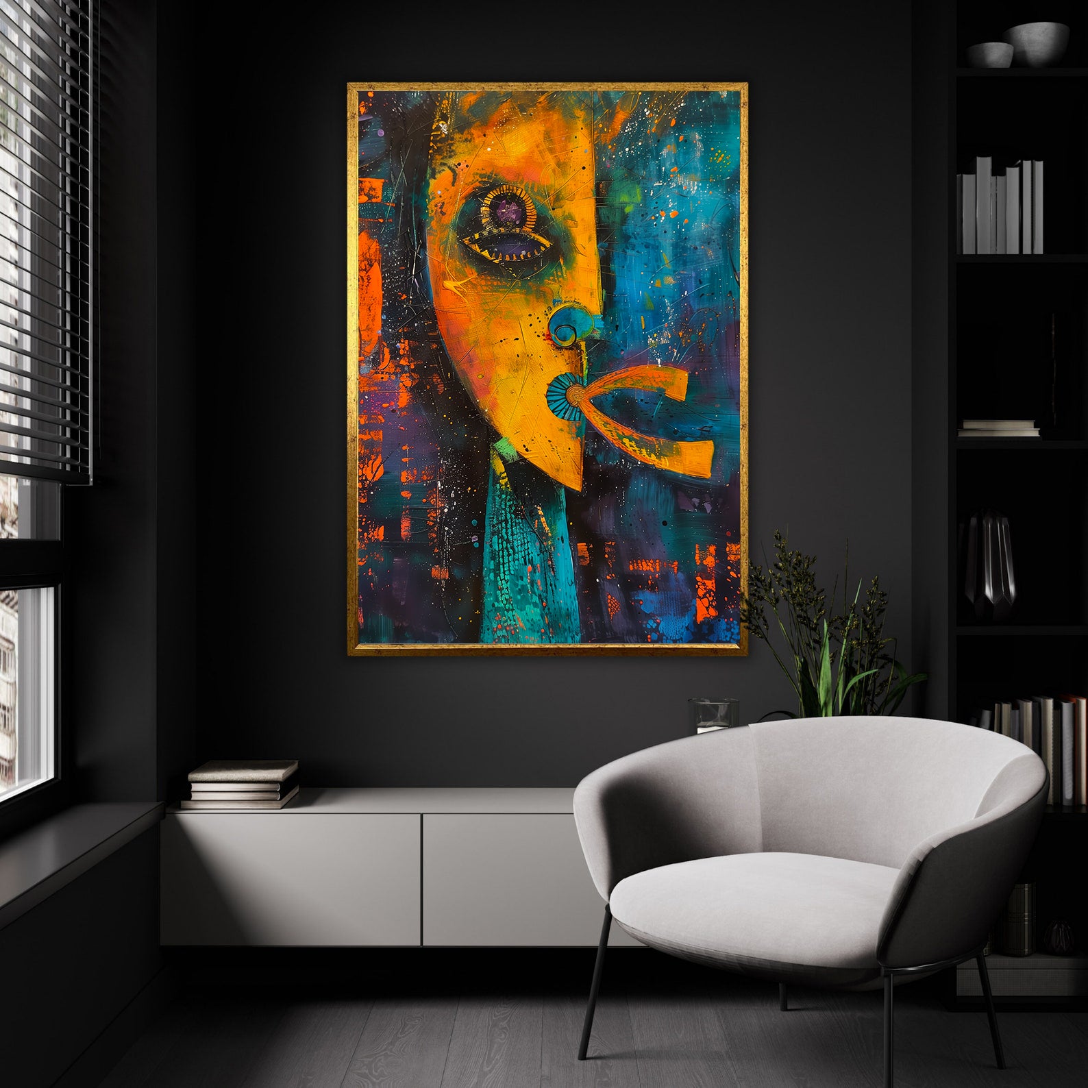 Peinture sur toile - Bougie allumée