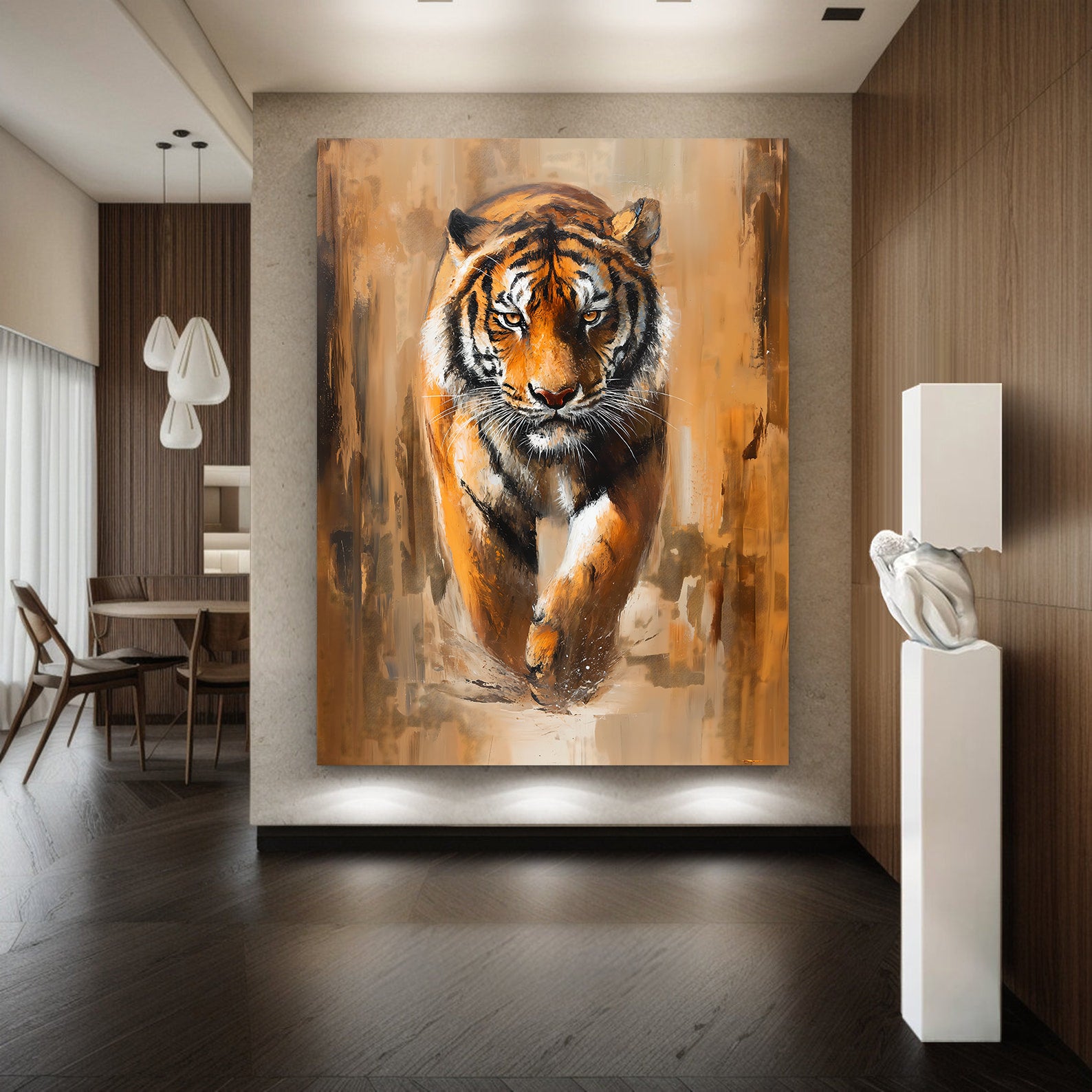Peinture sur toile - Bougie allumée