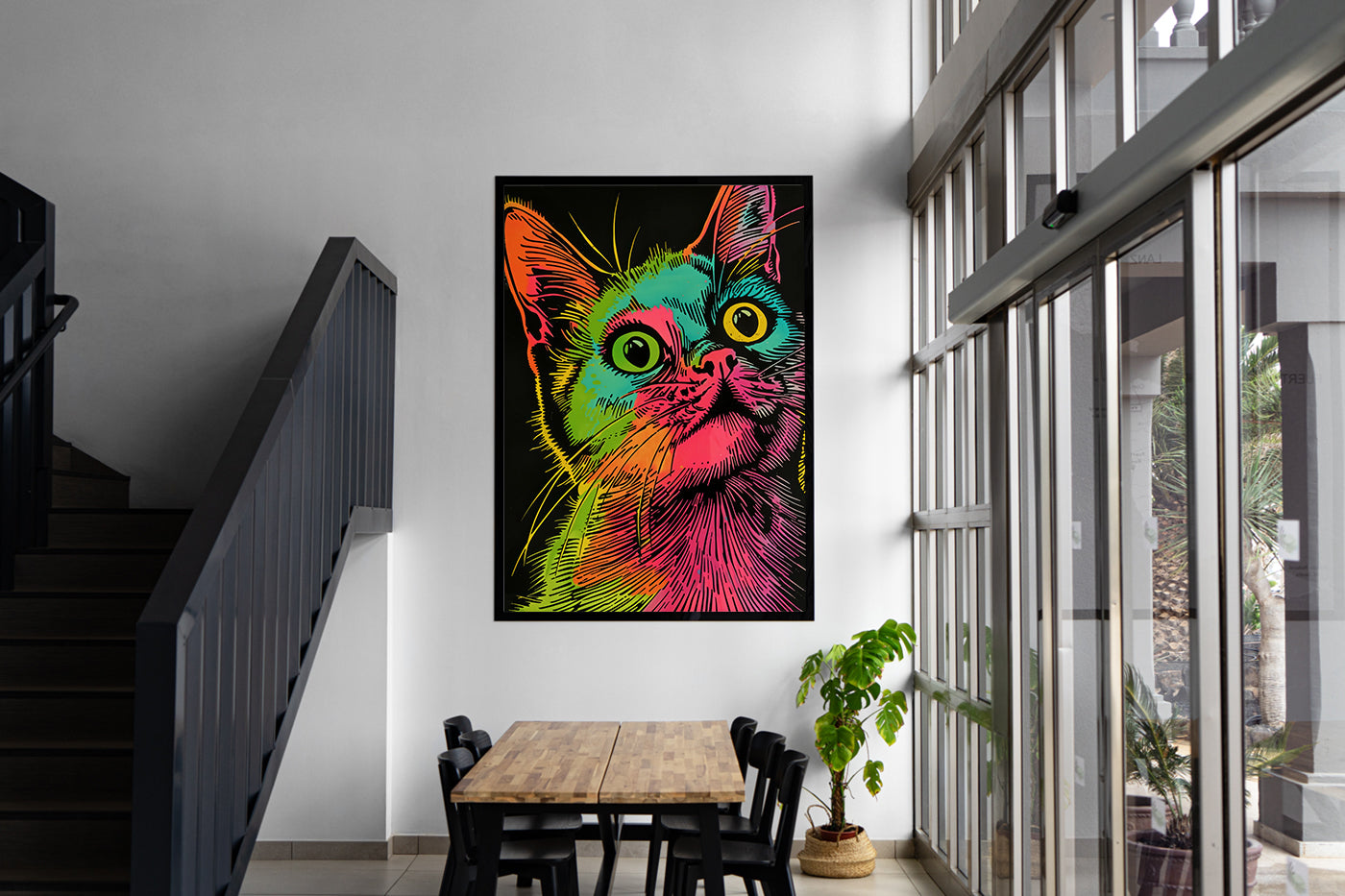 Peinture sur toile - Bougie allumée