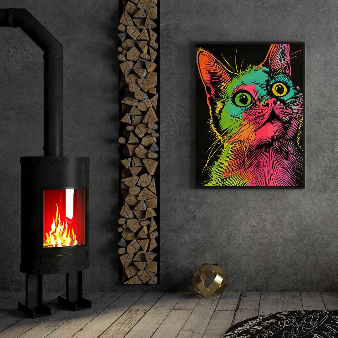 Peinture sur toile - Bougie allumée