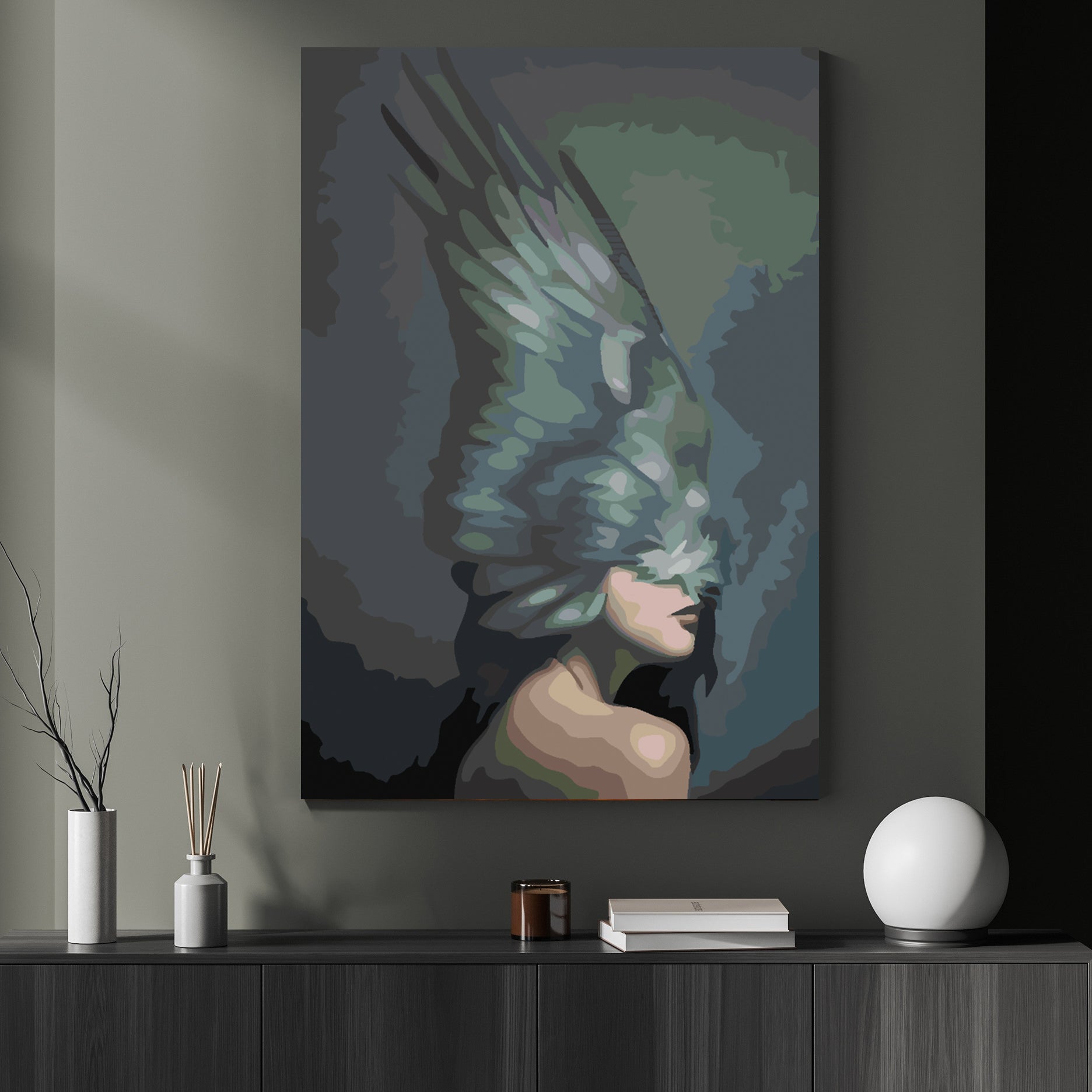 Peinture par numéros - Fille avec des ailes 4121