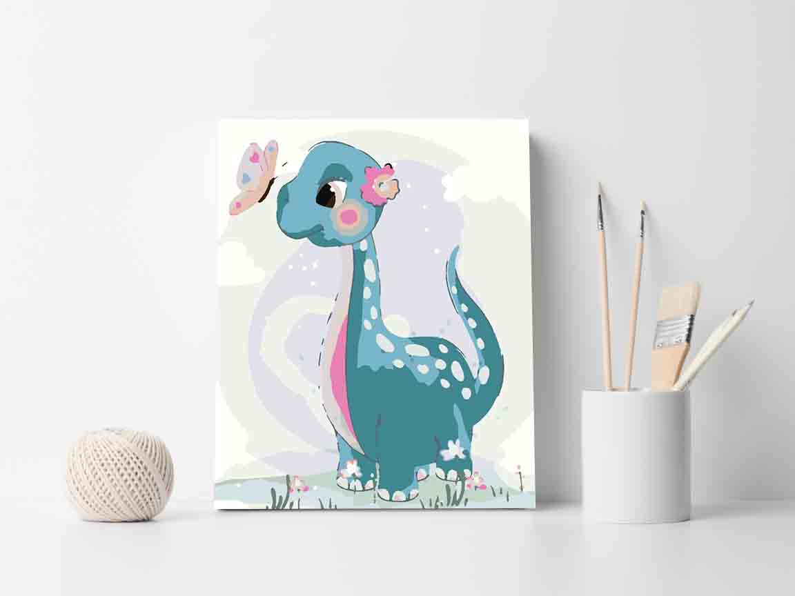 Pictura pe numere - Dinozaur pentru Copii 4123