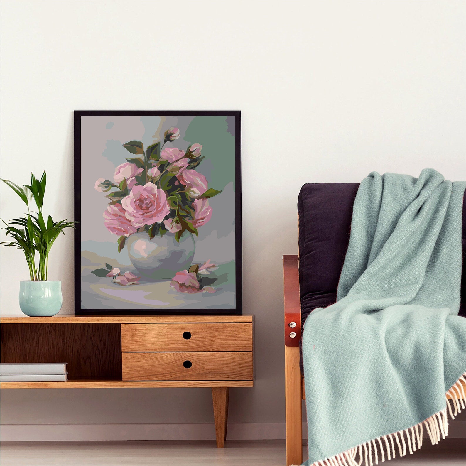 Malen nach Zahlen - Blumen in einer Vase 4155