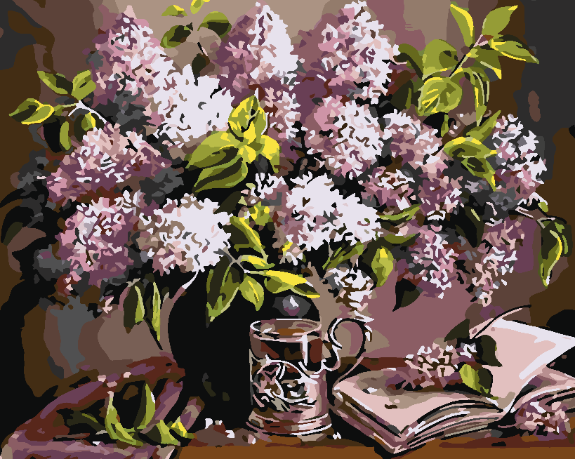 Malen nach Zahlen - Blumen in einer Vase 4217