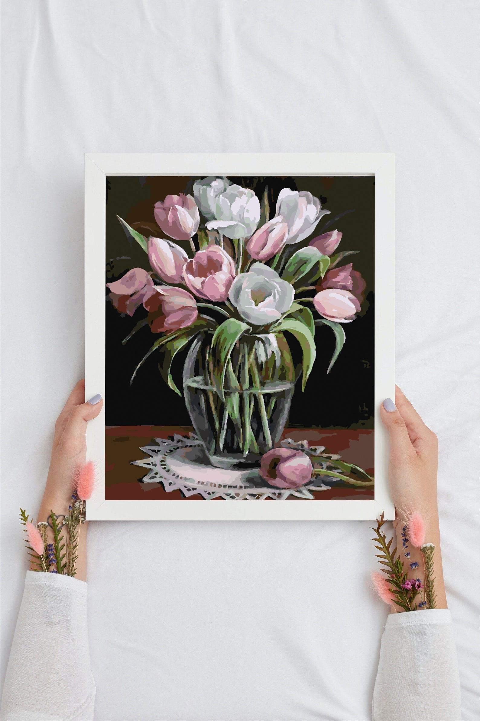 Malen nach Zahlen - Tulpen in einer Vase 4343