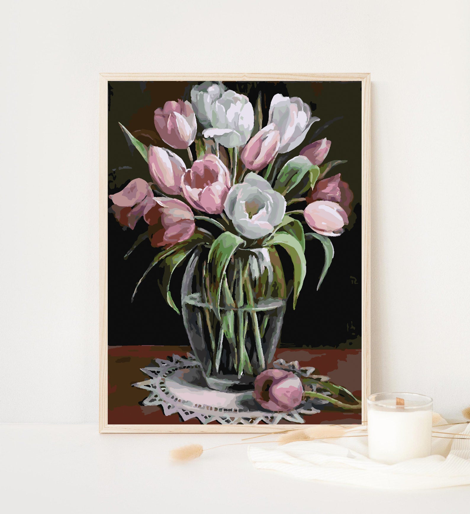 Malen nach Zahlen - Tulpen in einer Vase 4343