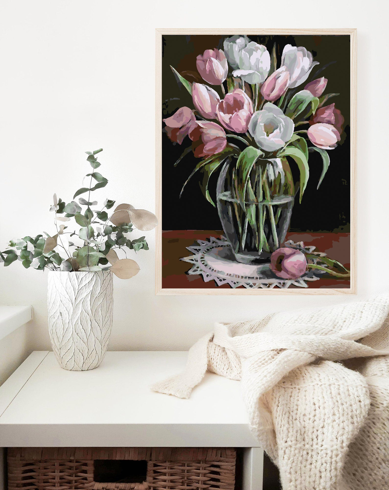 Malen nach Zahlen - Tulpen in einer Vase 4343