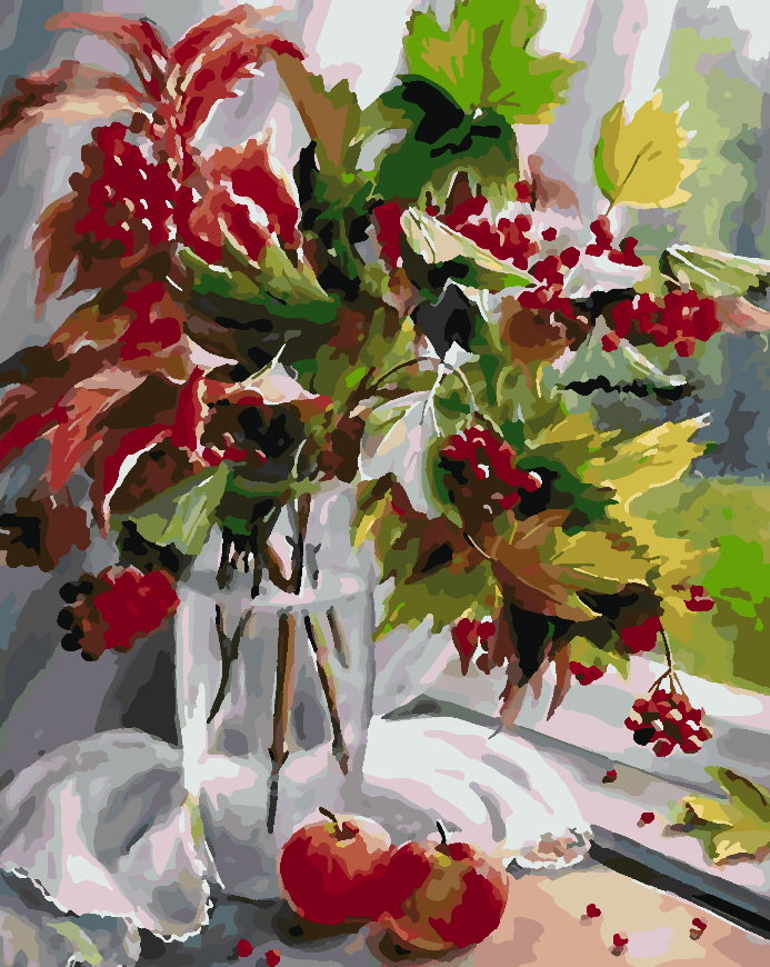Malen nach Zahlen - Blumen in einer Vase 4351