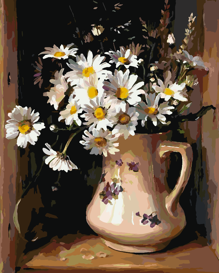 Malen nach Zahlen - Blumen in einer Vase 4385