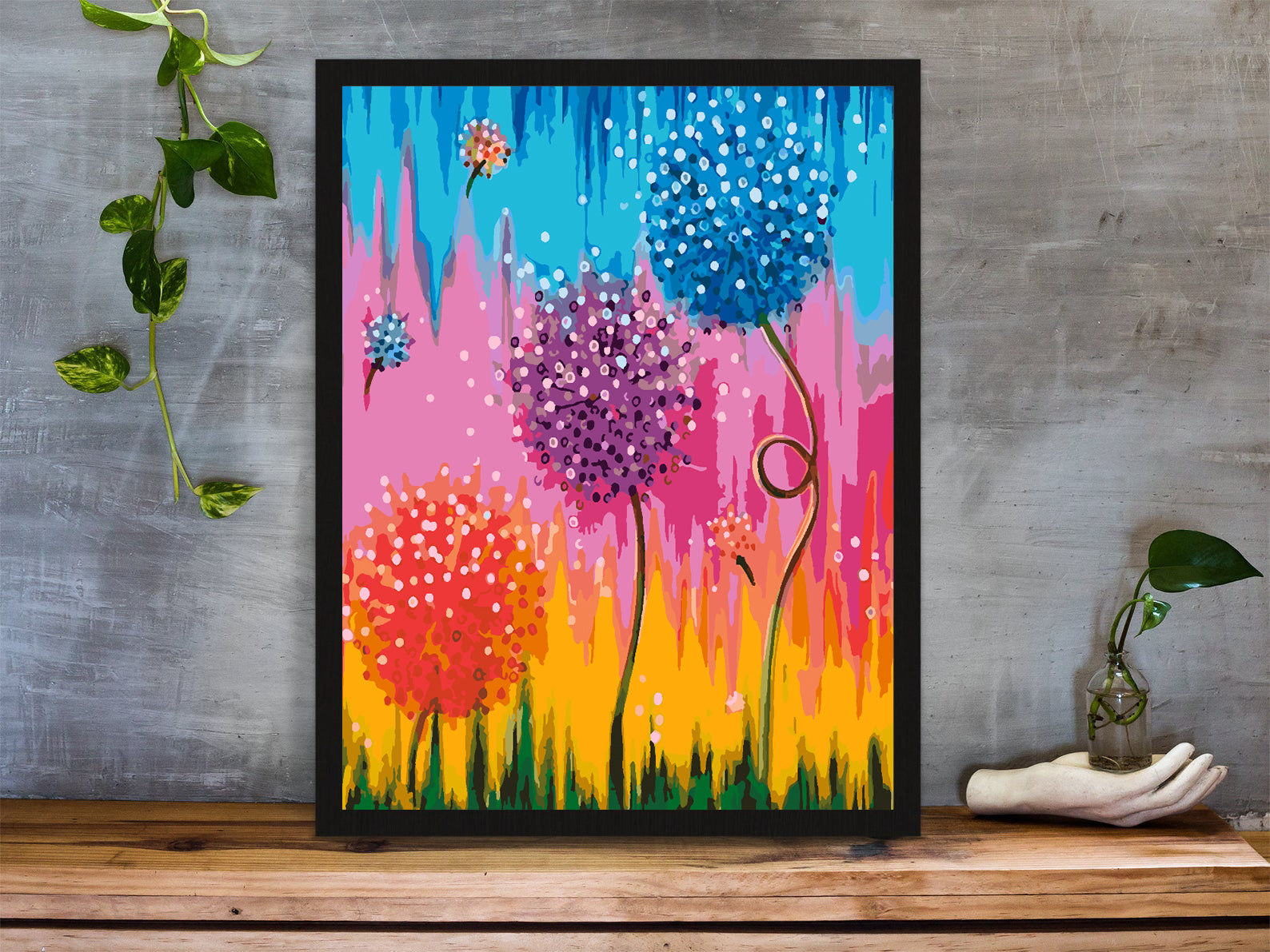 Pictura pe numere - Flori 4439