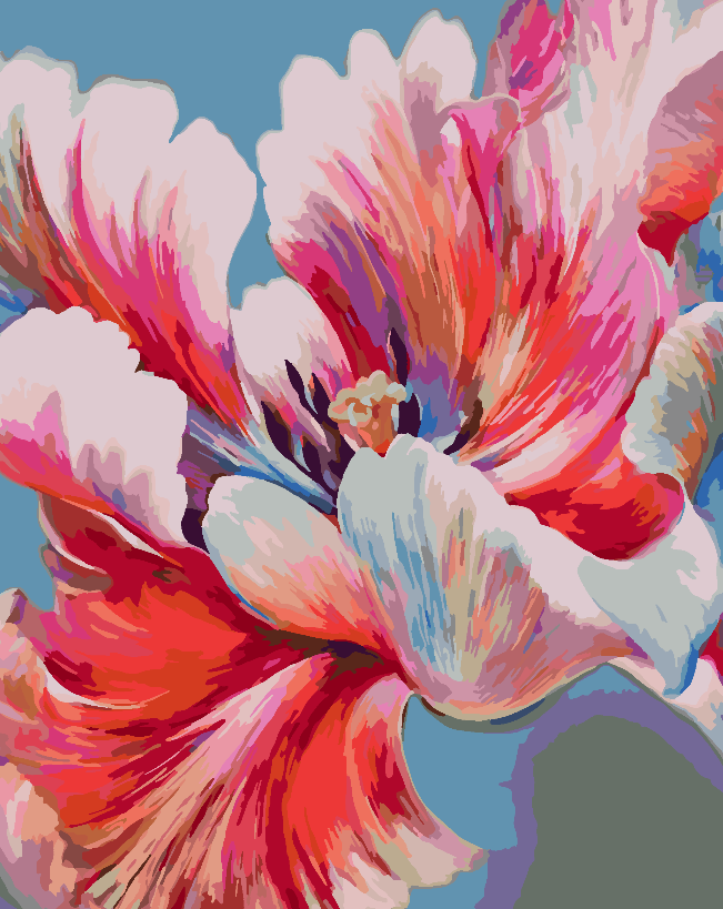 Pictura pe numere - Flori 4464