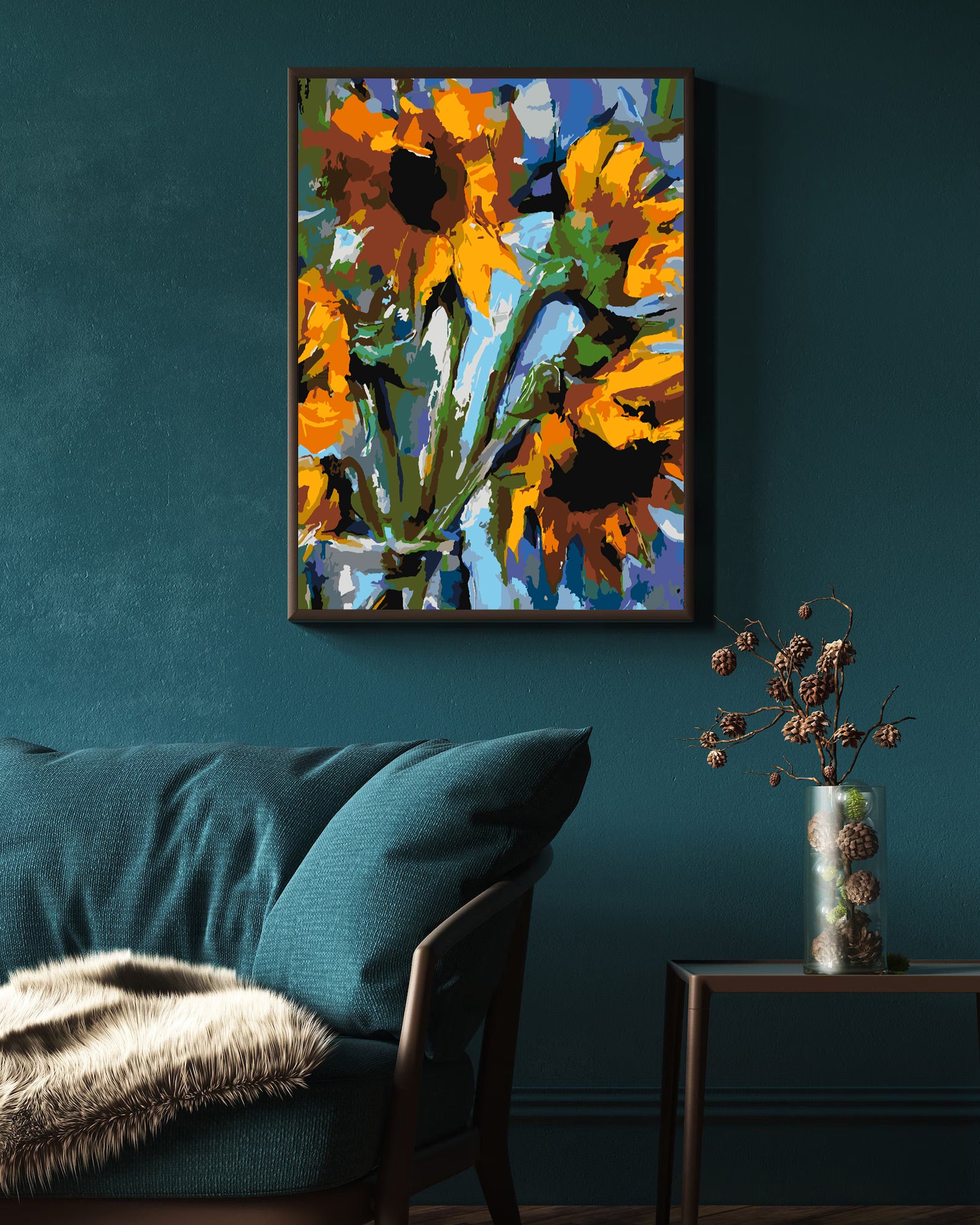 Malen nach Zahlen - Blumen in einer Vase 4473