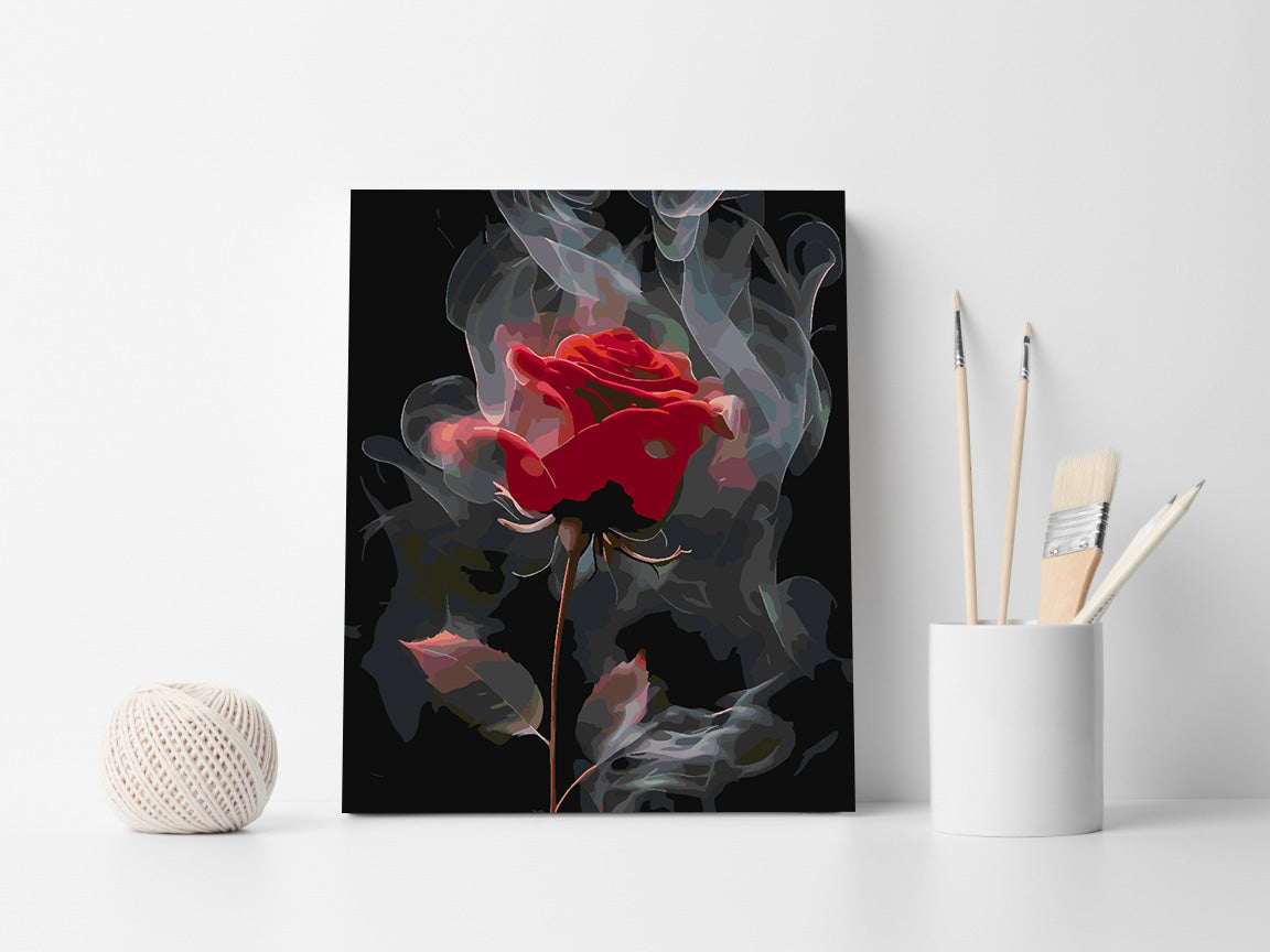 Malen nach Zahlen - Rote Rose 4695