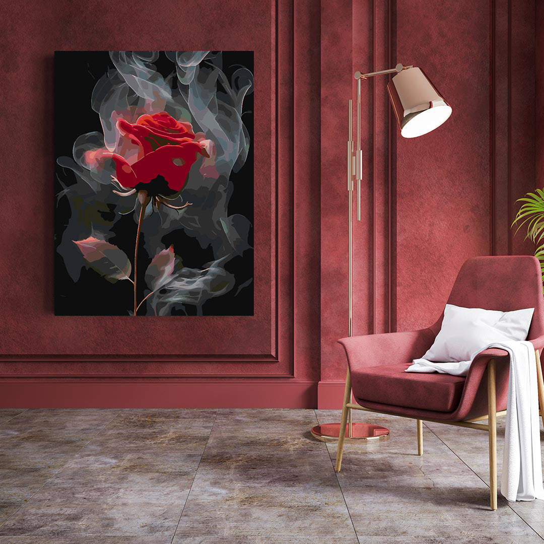 Malen nach Zahlen - Rote Rose 4695
