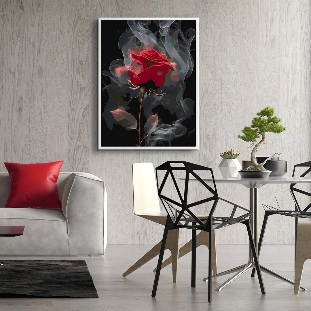 Malen nach Zahlen - Rote Rose 4695
